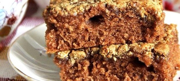 Шоколадный манник с халвой