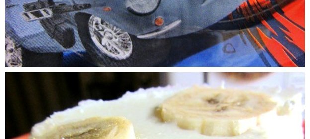 Творожный десерт со сметаной и фруктами