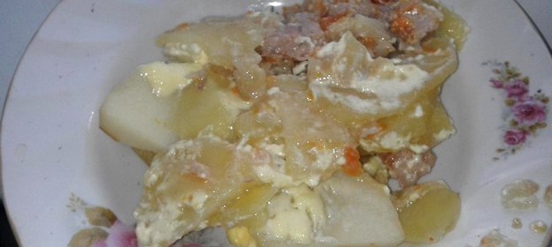 Мясная запеканка с капустой