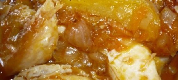 Томатная курица в абрикосах