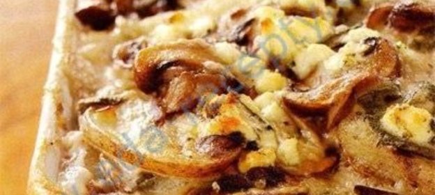 Гратен с грибами