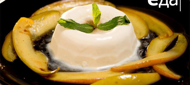 Панна-котта с манго фламбе от телеканала «Еда»