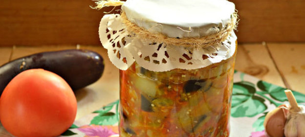 Салат из баклажанов и кабачков (на зиму)