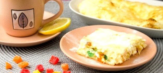 Творожная запеканка с цукатами