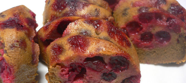 Кофейный кекс с клюквой