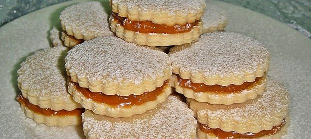 Песочное печенье со сгущенкой