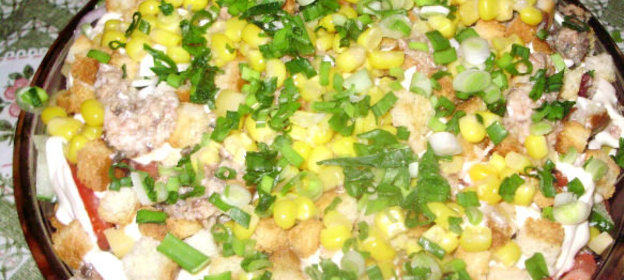 Мясной салат