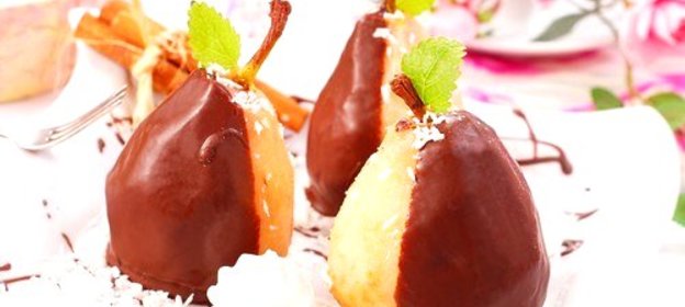 Груши в шоколаде