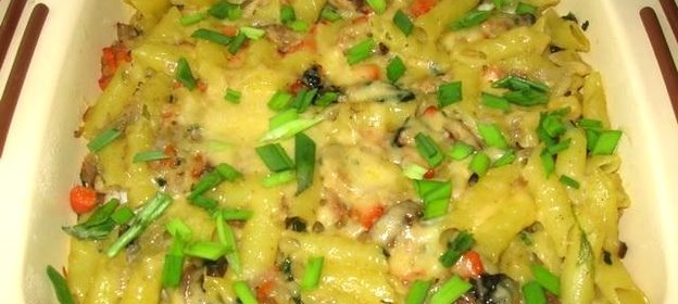 Запеканка с мясом и макаронами