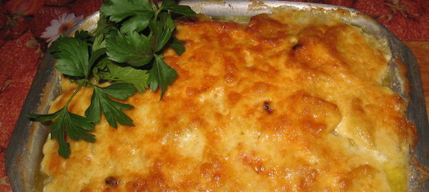 Картофельная запеканка с рыбой