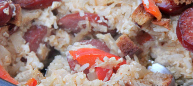 Венгерская запеканка из квашеной капусты и риса