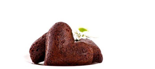 Шоколадное печенье в виде сердец