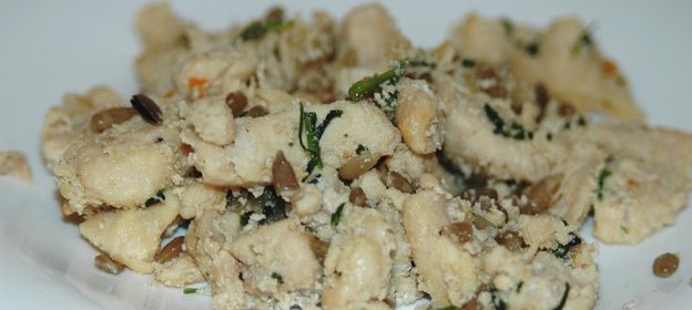 Быстрая курочка с семечками и травами