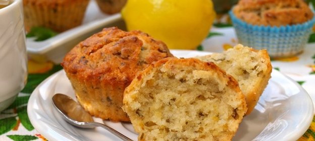Постные мятные кексы с лимоном