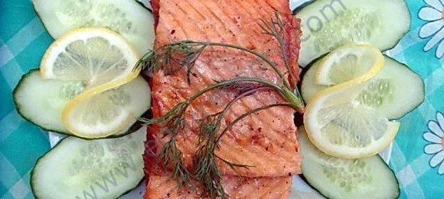 Семга на гриле на костре