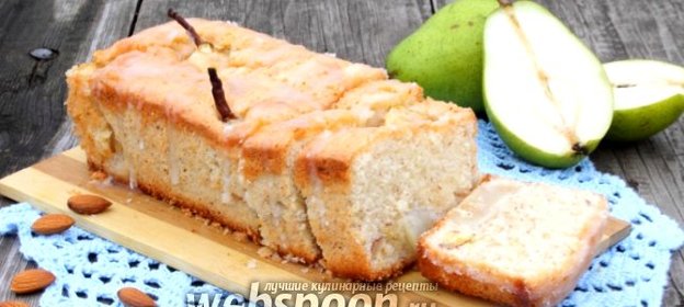 Лимонный кекс с грушами