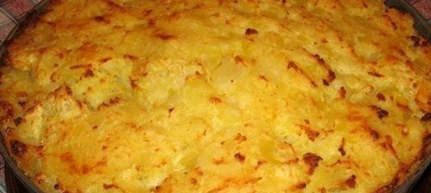 Картофельная запеканка с цветной капустой