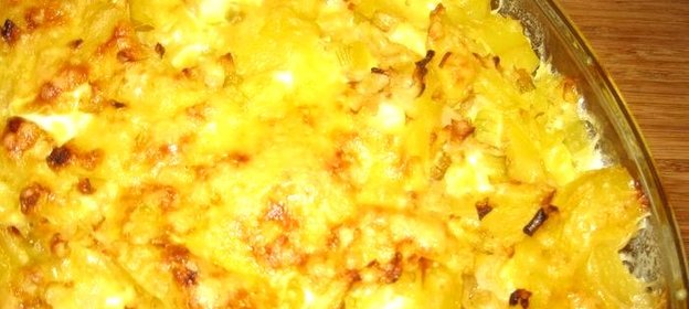 Картофельная запеканка с кабачками