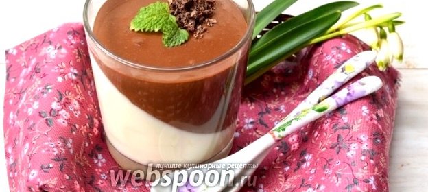 Панна-котта с шоколадом и сгущённым молоком