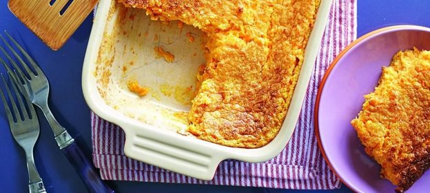 Морковная запеканка с курагой