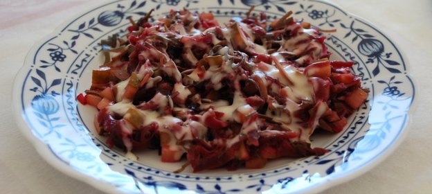 Салат из морской капусты с варёной свеклой