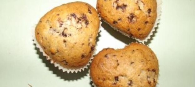 Постные банановые маффины с шоколадом