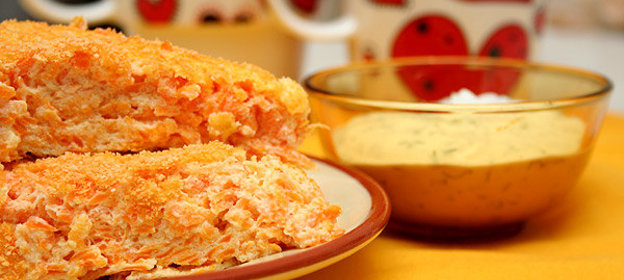 Морковная творожная запеканка