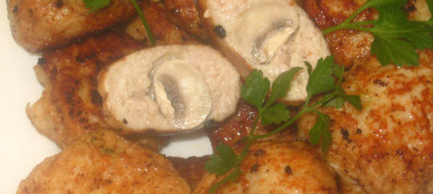 Голубцы рубленые с кальмарами.