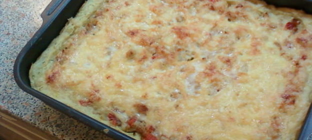 Картофельная запеканка с куриной начинкой