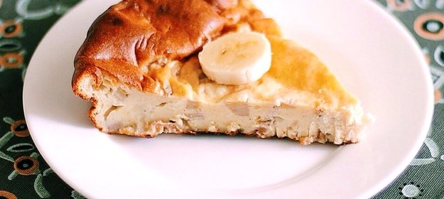 Творожная запеканка с бананами