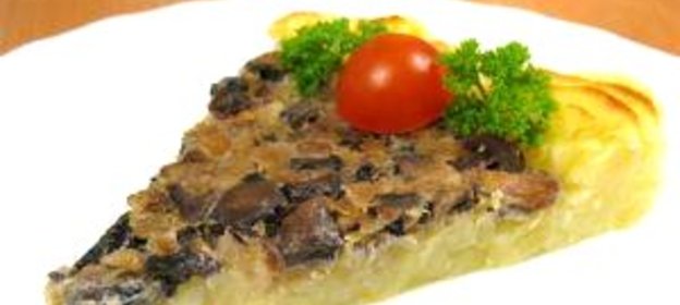 Запеканка с грибами и картофельным пюре