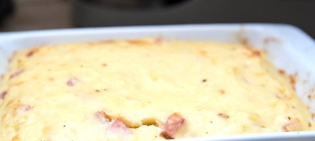 Запеканка с колбасой и сыром