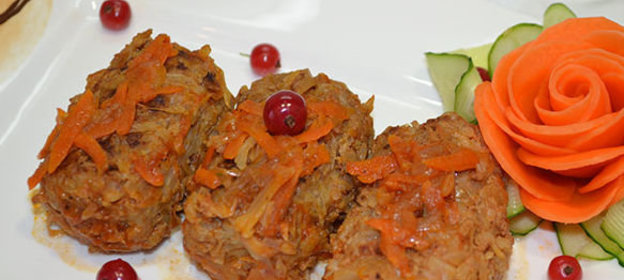 Лапша с телятиной и грибами