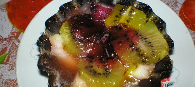 Кокос с киви в карамели