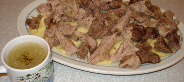 Бешбармак с шурпой (вариант)