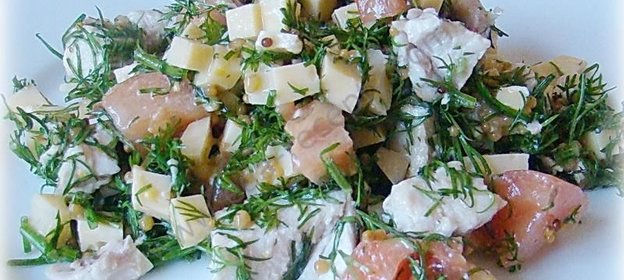 Салат грудка куриная сыр помидоры