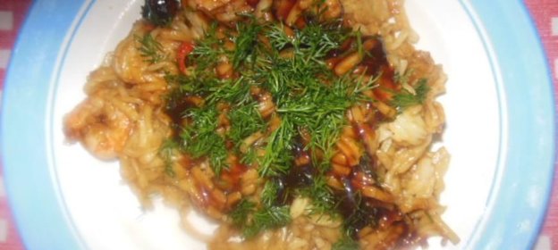 Лапша с креветками Любителям остренького