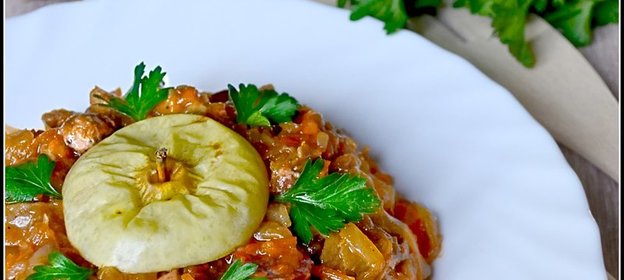 СПАГЕТТИ С ИЗЮМОМ И ОРЕХАМИ