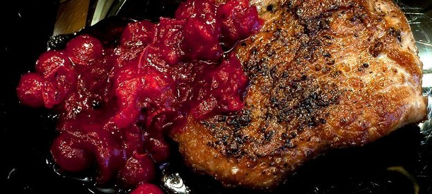 Клюквенный соус для жаренного мяса