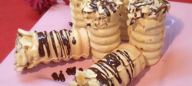 Трубочки вафельные Жасмин и три шоколада с орешками!