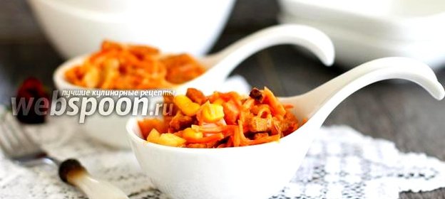 Салат с курицей и морковкой по-корейски