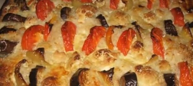 Запеканка рисовая с куриной грудкой и овощами