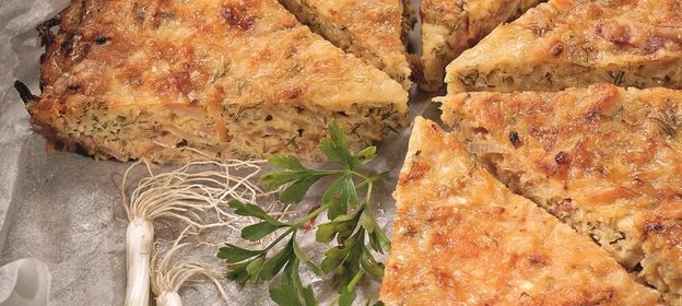 Сырная запеканка с капустой