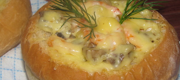 Булочки с креветками