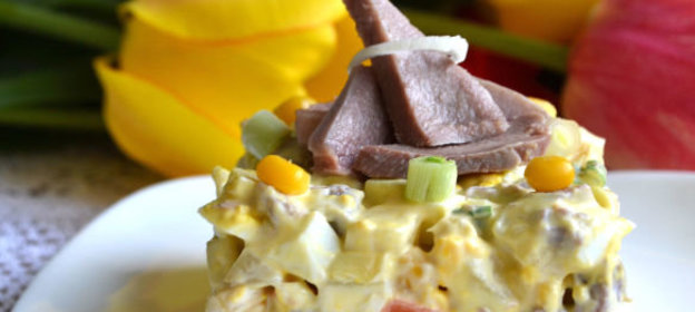 Салат с языком