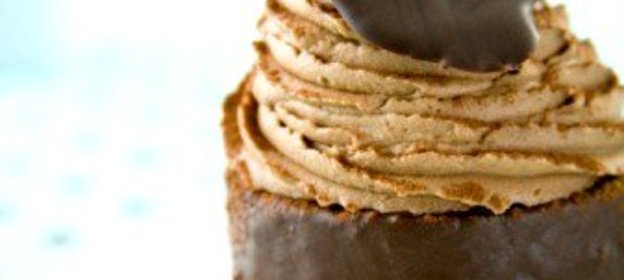 Шоколадное бланманже с соусом капучино