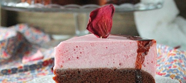 Постный торт-суфле Вишневое удовольствие + шоколадная постная глазурь