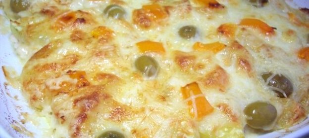 Запеканка с курицей и овощами