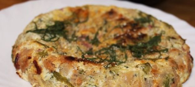 Запеканка из цветной капусты и брокколи, с ветчиной (в мультиварке)