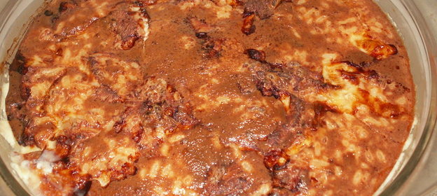 Нежная запеканка из индейки с рисом